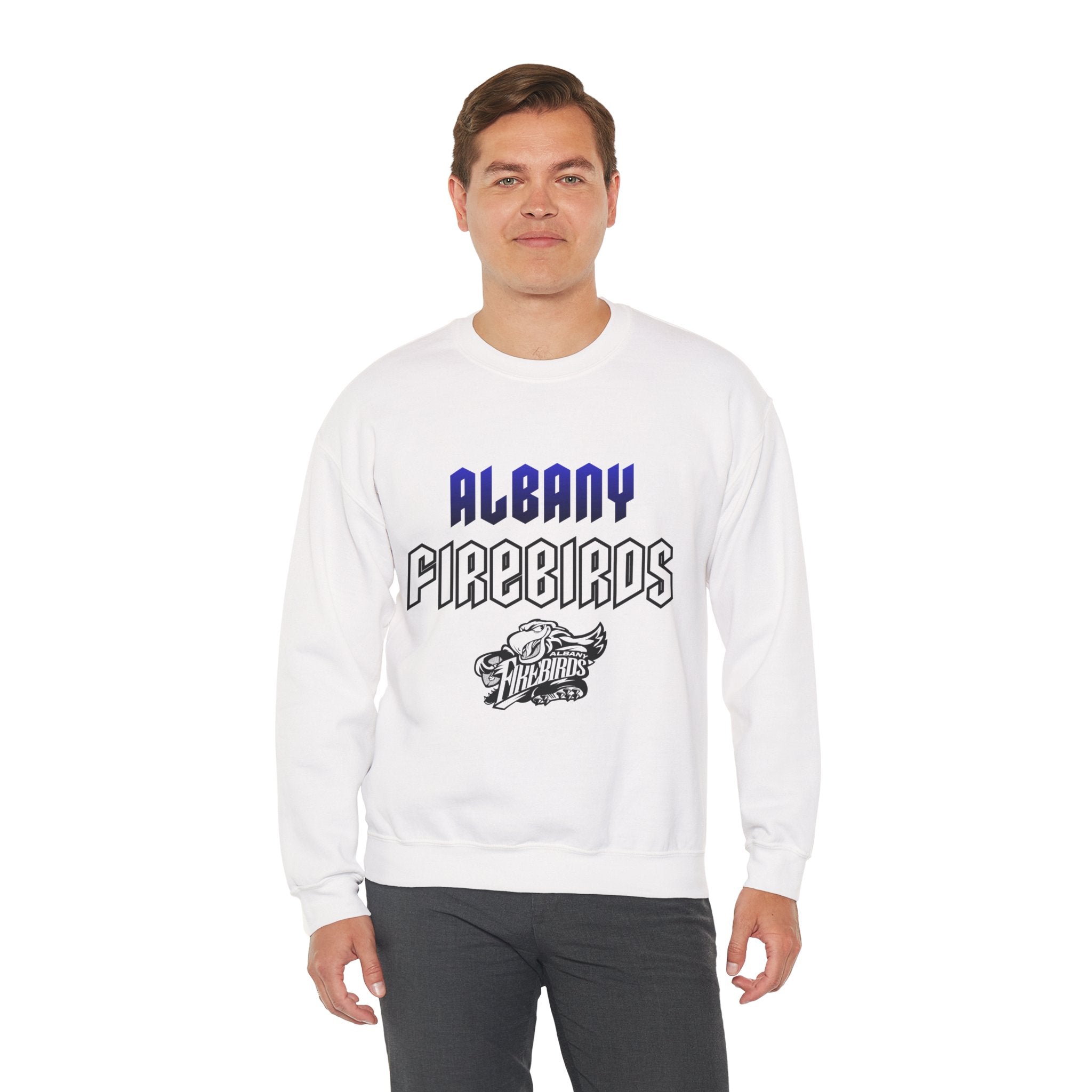 Albany Firebirds Crewneck Sweatshirt – Retro Logo Pullover