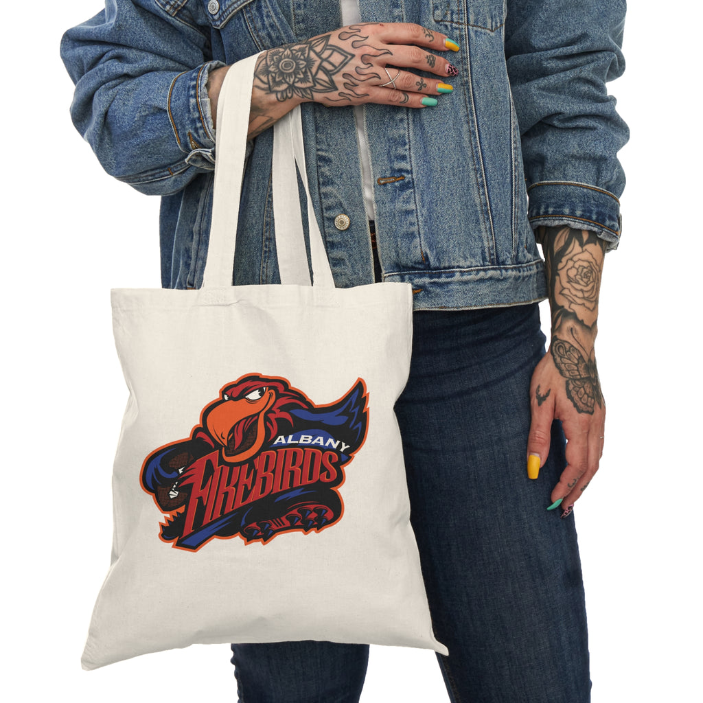 Albany Firebirds Tote Bag — Retro Firebird Logo Canvas Shopping Tote