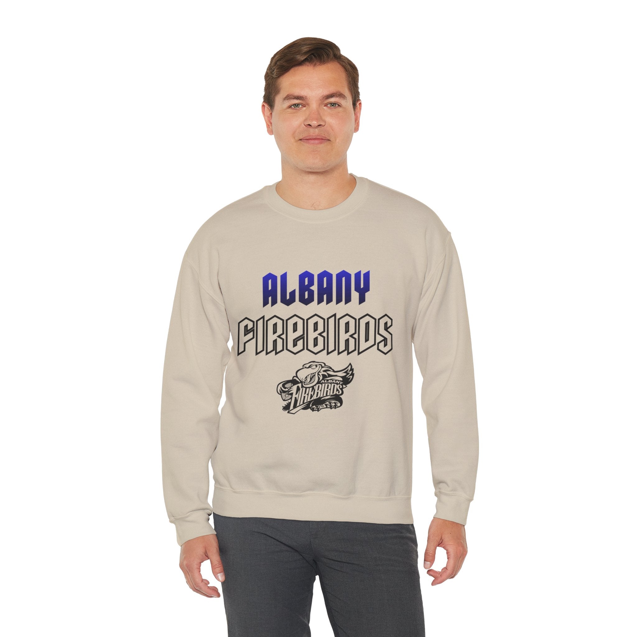 Albany Firebirds Crewneck Sweatshirt – Retro Logo Pullover
