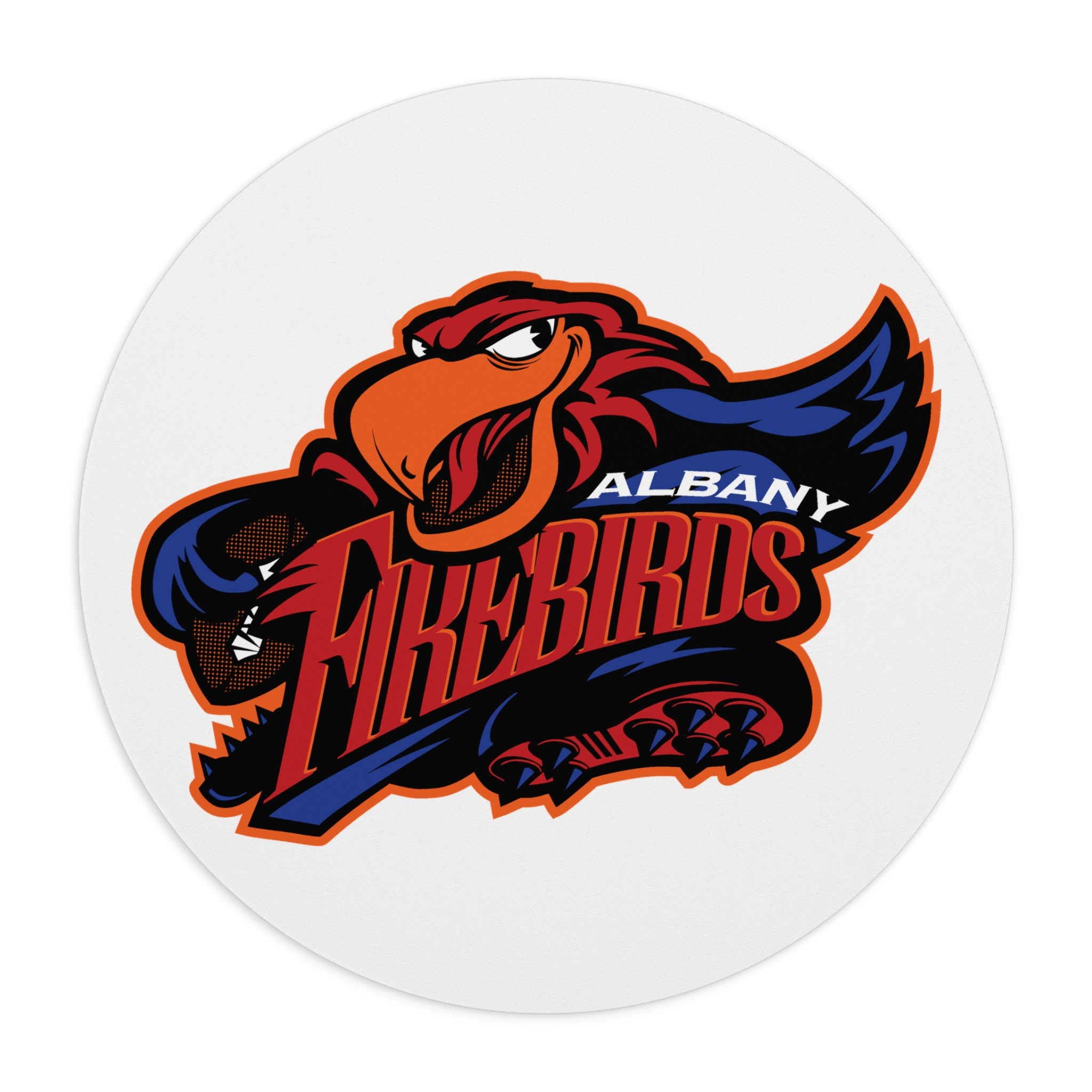 Albany Firebirds Logo Mouse Pad — Round Gaming & Office Desk Mat