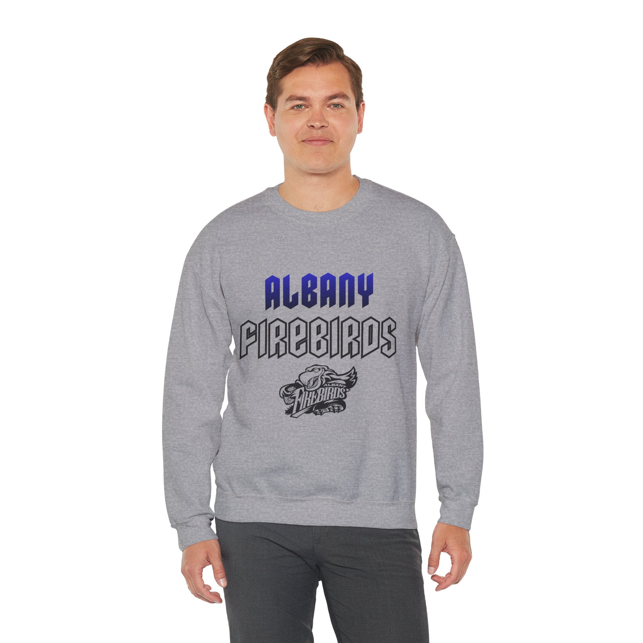 Albany Firebirds Crewneck Sweatshirt – Retro Logo Pullover