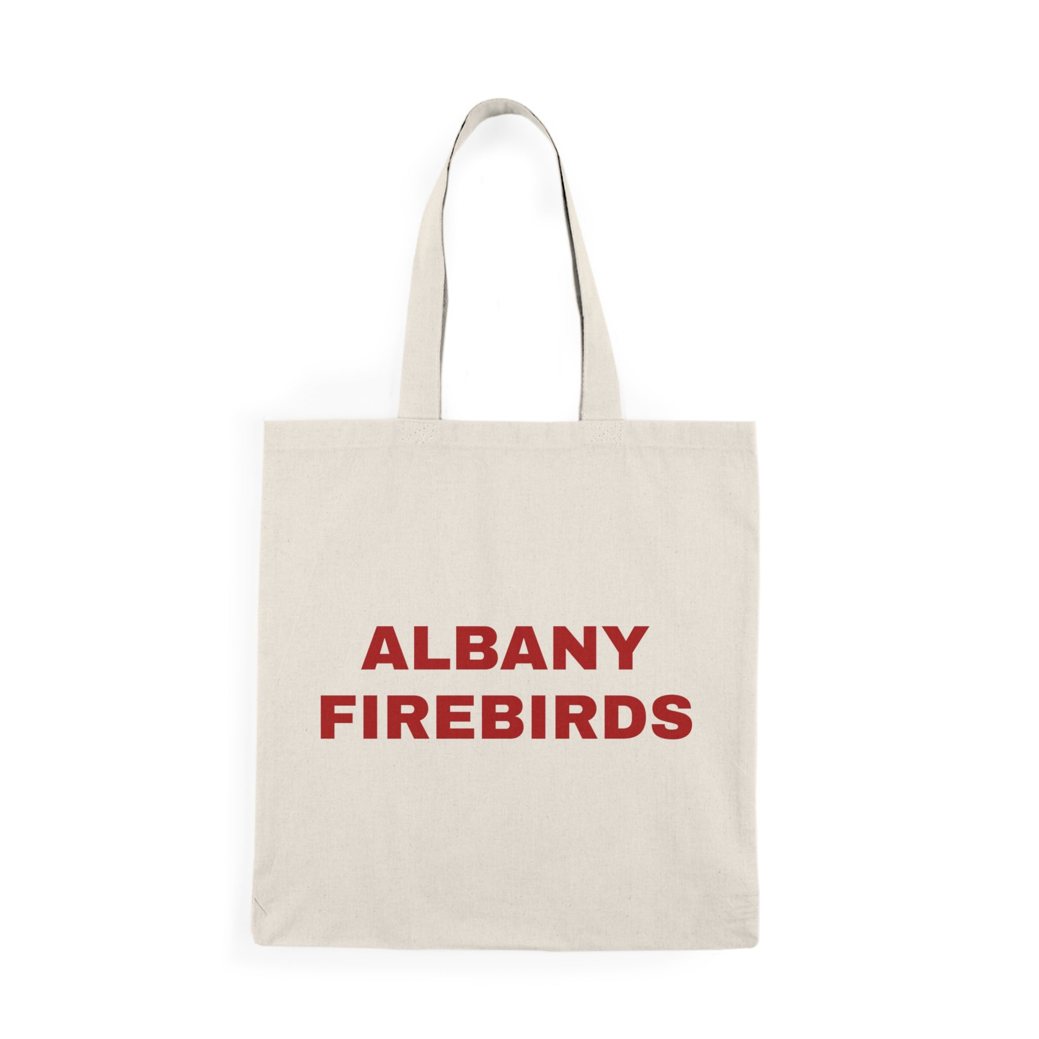 Albany Firebirds Tote Bag — Retro Firebird Logo Canvas Shopping Tote