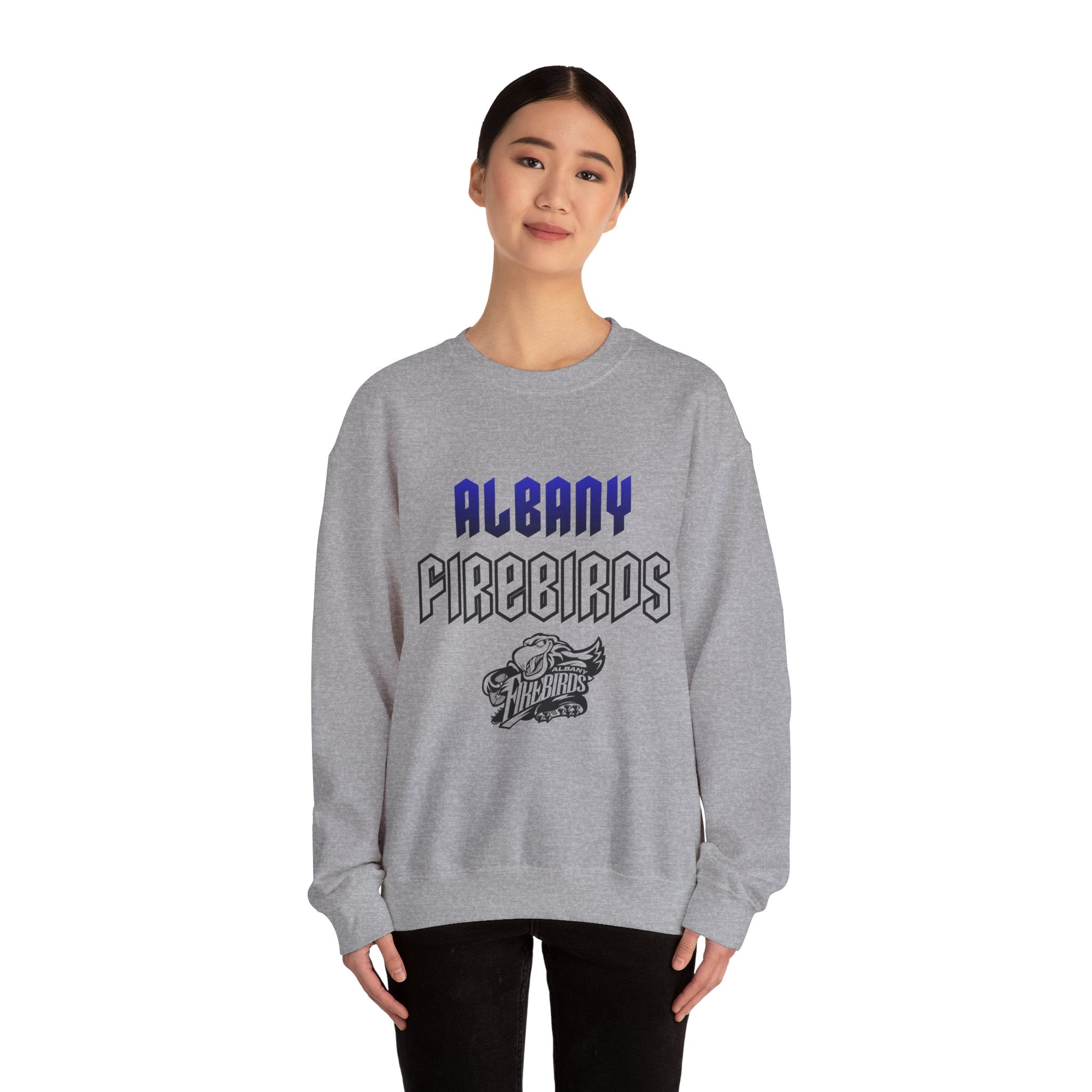 Albany Firebirds Crewneck Sweatshirt – Retro Logo Pullover