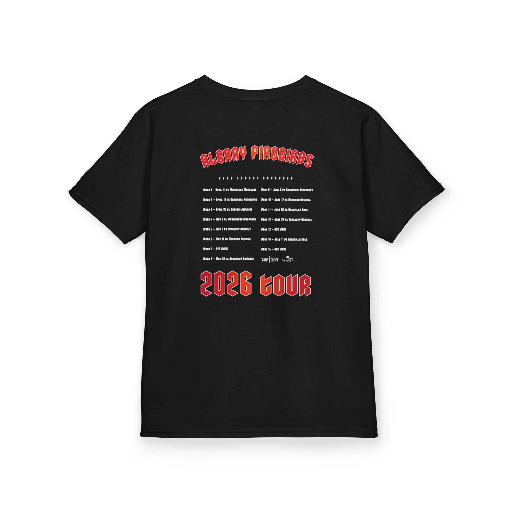 Albany Firebirds 2026 Tour Kids T‑Shirt