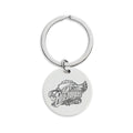 Stainless Steel Round Engraved Keychain — Custom Name or Logo Tag