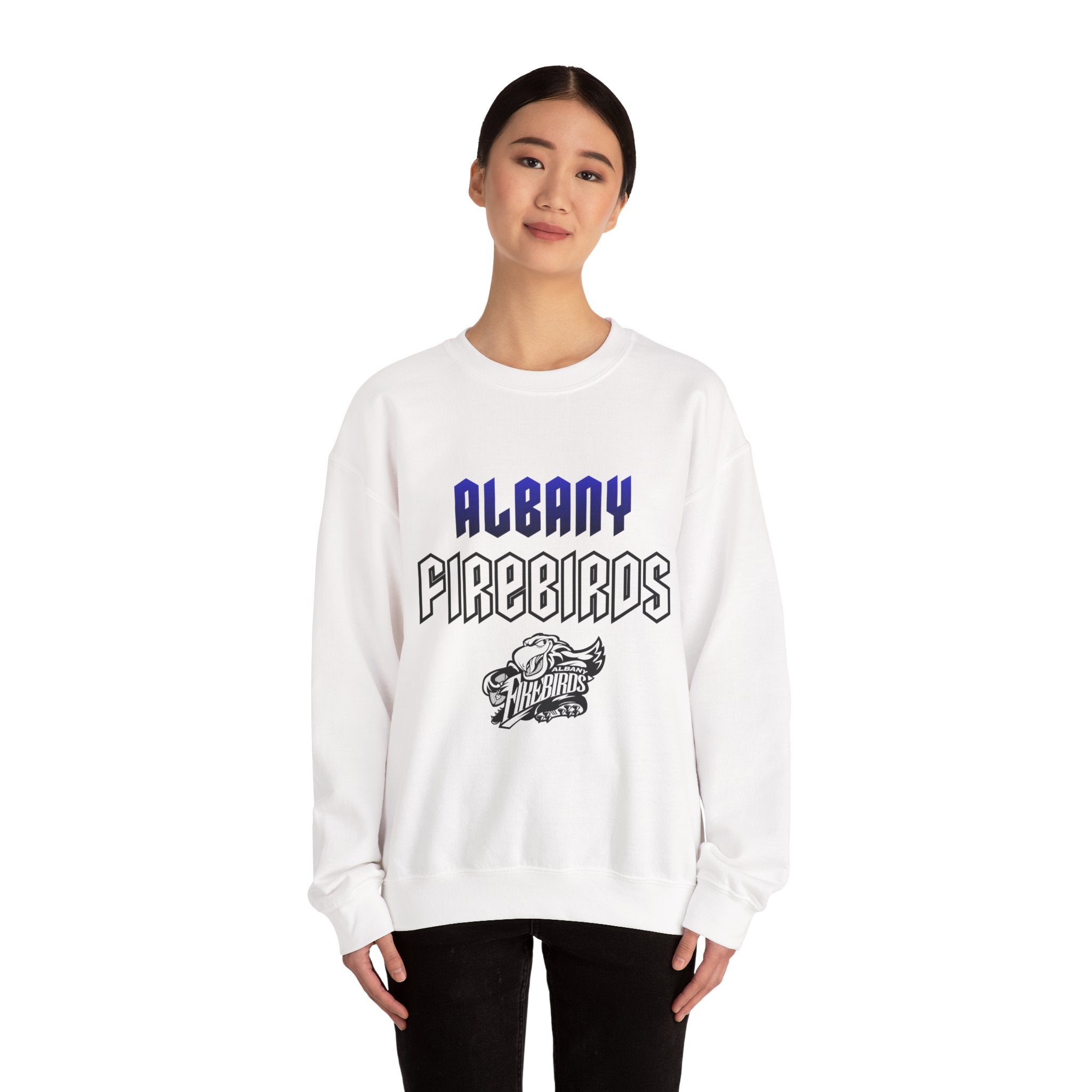 Albany Firebirds Crewneck Sweatshirt – Retro Logo Pullover