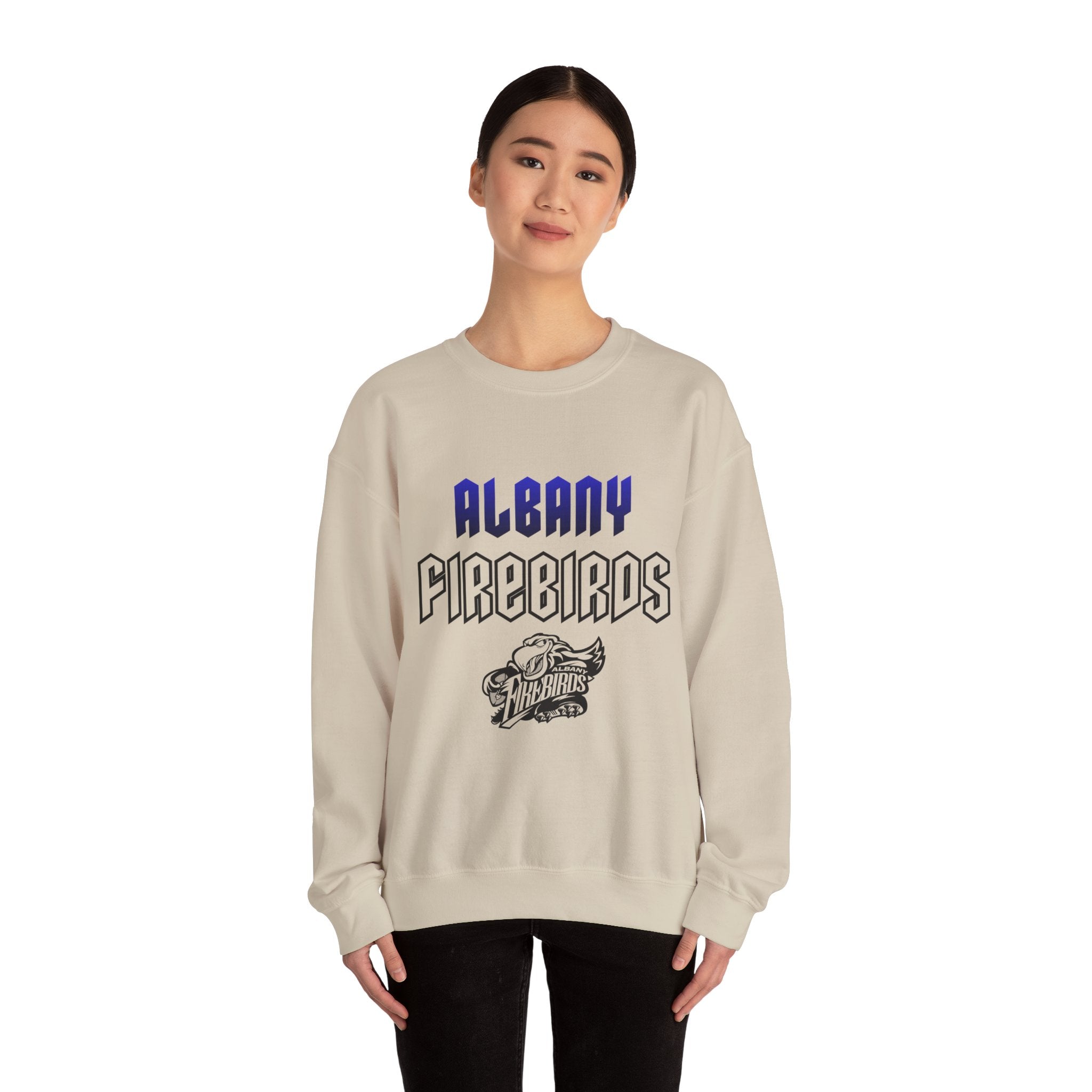 Albany Firebirds Crewneck Sweatshirt – Retro Logo Pullover