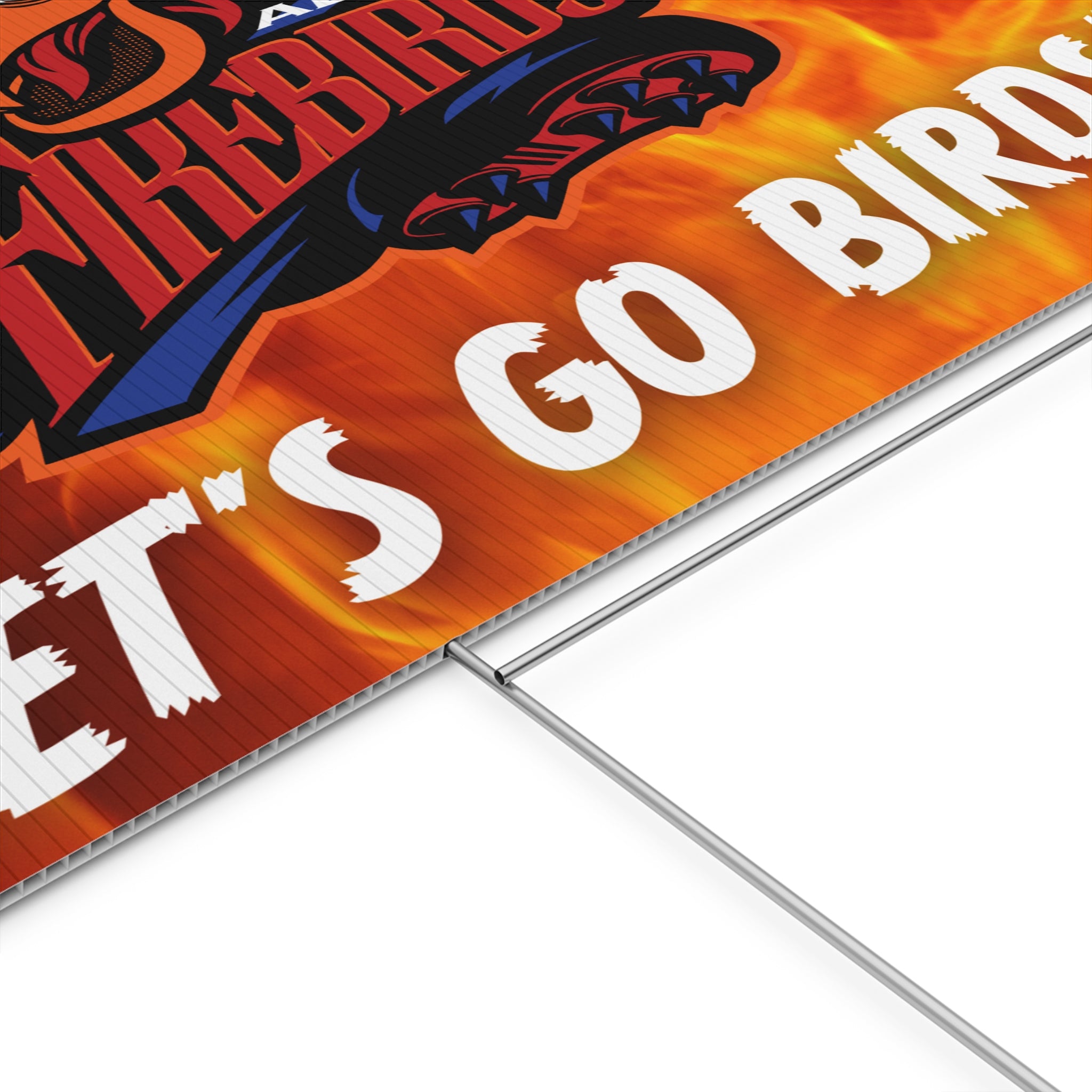 Albany Firebirds 'Let's Go Birds!' Plastic Yard Sign — Team Spirit Lawn Sign
