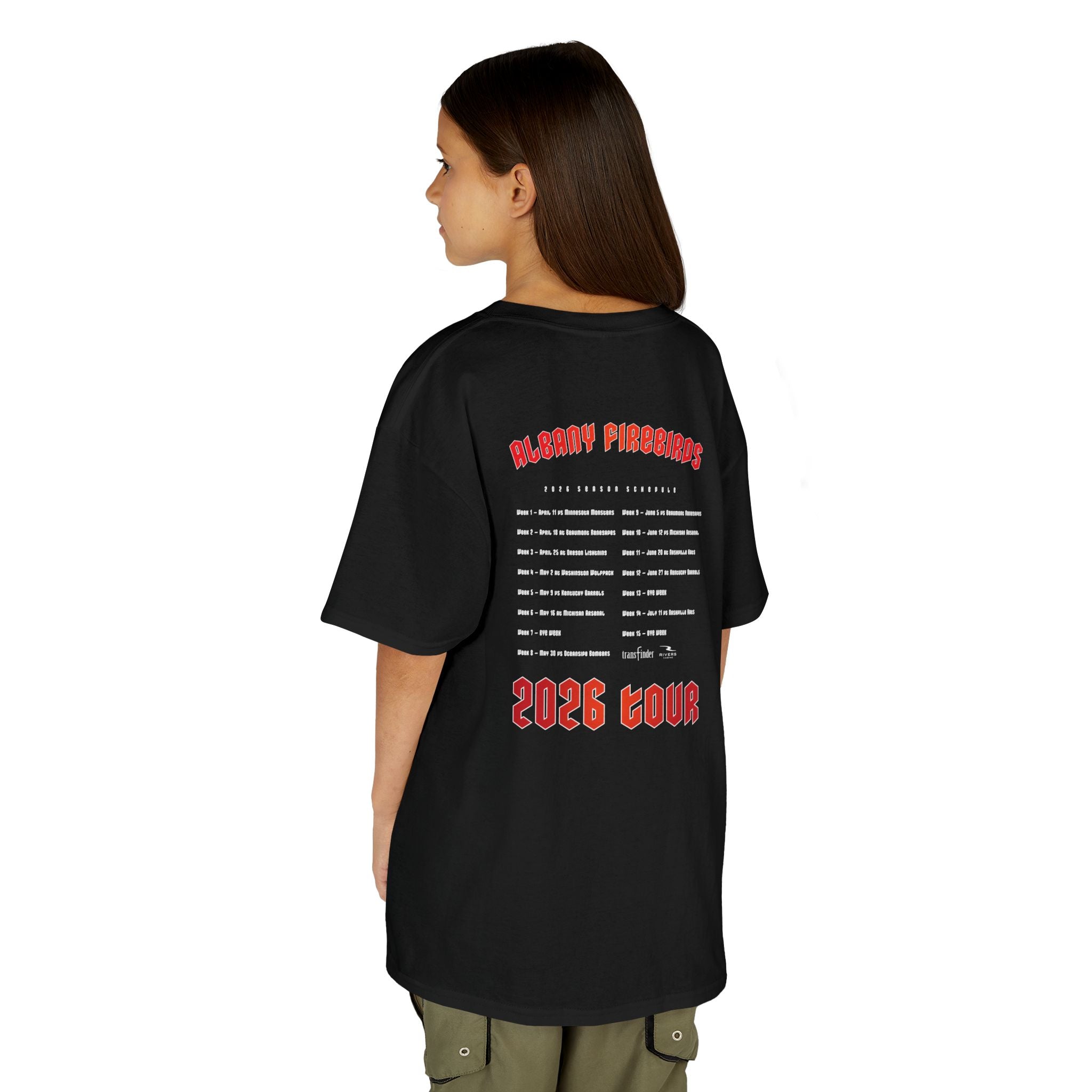 Albany Firebirds 2026 Tour Kids T‑Shirt