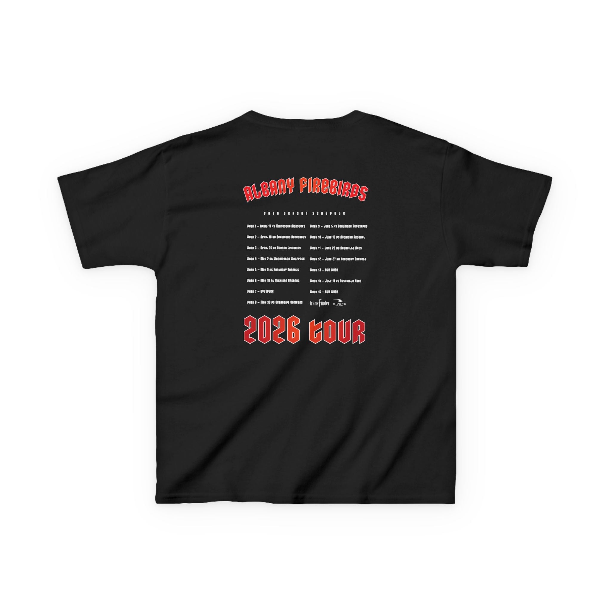Albany Firebirds 2026 Tour Kids T‑Shirt